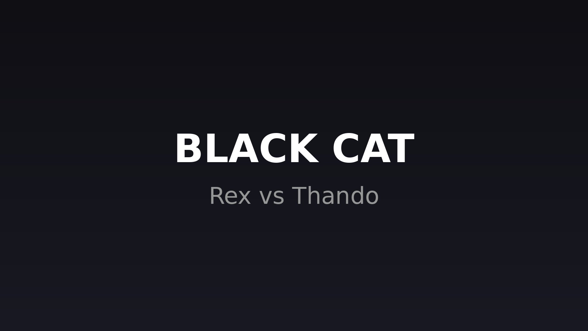 Black Cat Rex versus Thando campaign artwork