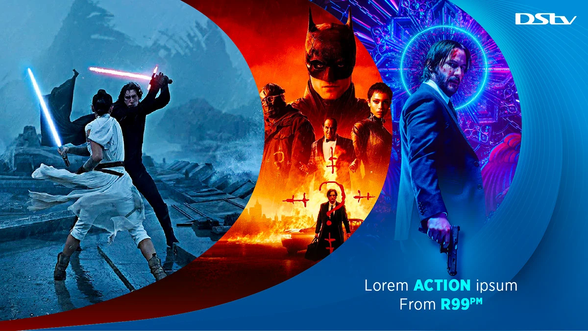 DStv identity pitch — dStv pitch layout using the echo device to hold several entertainment titles