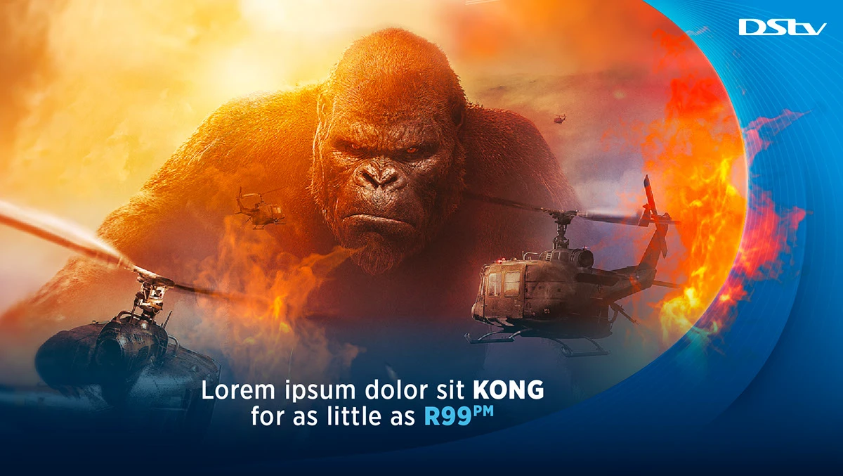 DStv identity pitch — single-title DStv pitch application featuring Kong