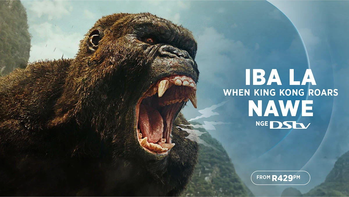DStv identity pitch — localized DStv Kong application with an isiZulu headline