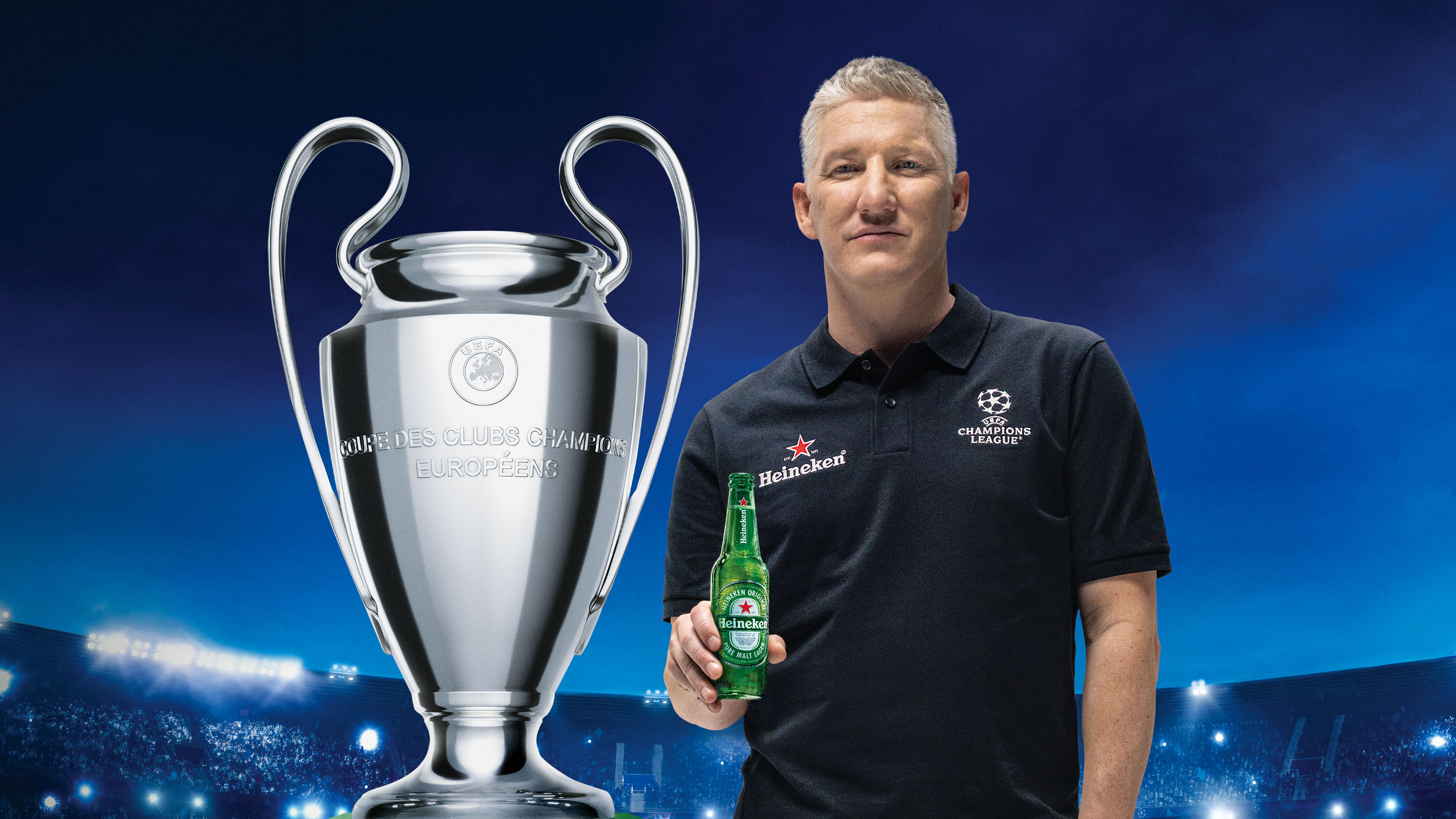 Bastian Schweinsteiger with the UEFA Champions League trophy