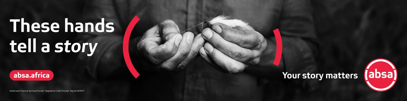 Absa Your Story Matters — a person's hands at work